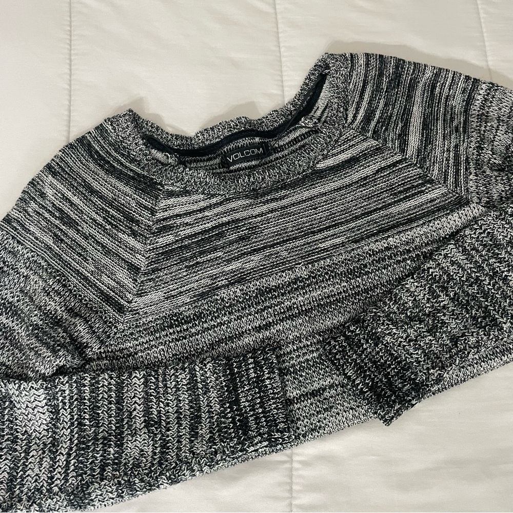 Volcom Grey Marled Knitted Sweater